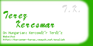 terez kercsmar business card